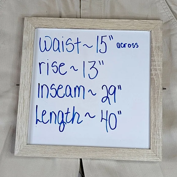 Buck Mason Womens Pants Size 29 Beige 100% Cotton Chinos Wide Leg High Rise - Picture 12 of 12